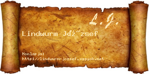 Lindwurm József névjegykártya